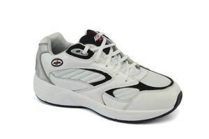 Answer2 554-3 White/Navy - Men's Athletic Walking Shoes with Laces