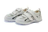 Mt. Emey 9701-3V  White/Silver -Men's Light Weight Athletic Walking Shoe with Straps