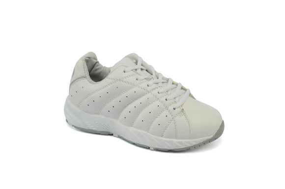 Answer2 447-3 White/Silver - Women's Athletic Walking Shoes