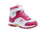 Mt. Emey 3305-5H White/Rosy Red - Children Straight Last Athletic Boots with Elastic Laces