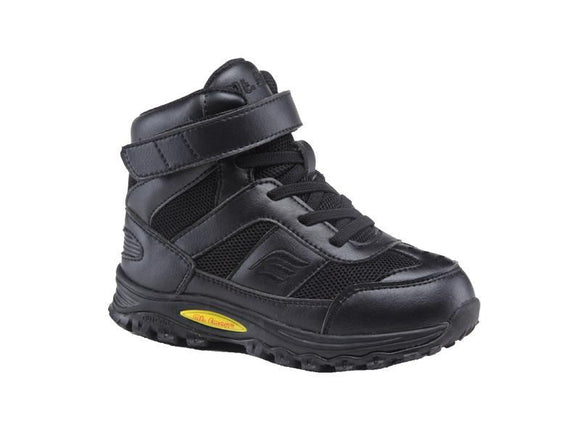 Mt. Emey 3305-1H Black - Children Straight Last Athletic Boots with Elastic Laces