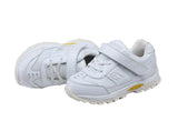 Mt. Emey 3301-3L White - Children Straight Last Athletic Shoes with Elastic Laces