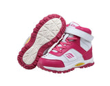 Mt. Emey 3305-5H White/Rosy Red - Children Straight Last Athletic Boots with Elastic Laces