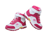 Mt. Emey 3305-5H White/Rosy Red - Children Straight Last Athletic Boots with Elastic Laces