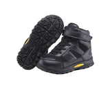 Mt. Emey 3305-1H Black - Children Straight Last Athletic Boots with Elastic Laces